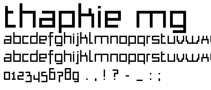 Thapkie MG font